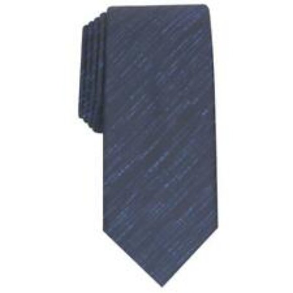 Alfani Men's Neck Tie Navy Blue Echo Solid Skinny - Picture 1 of 7